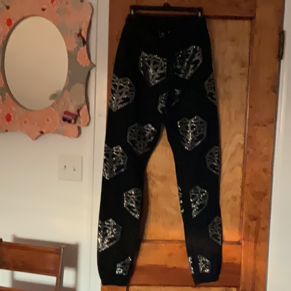 Overtime cold heart rhinestone joggers